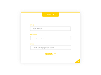 Sign Up - DailyUI Challenge 001