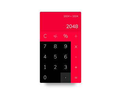 Calculator - DailyUI challenge 004 calculator calculator app daily ui daily ui 004 quick mafs