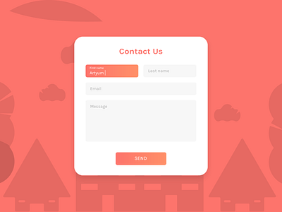 Contact Us - DailyUI challenge 028 028 contact form contact us daily ui form