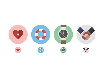 Responsive illustrative icons clean flat icons illustrations responsive