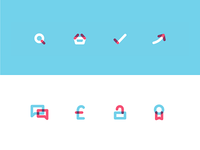 Overlapping colour icons colour icons flat icon design iconography icons