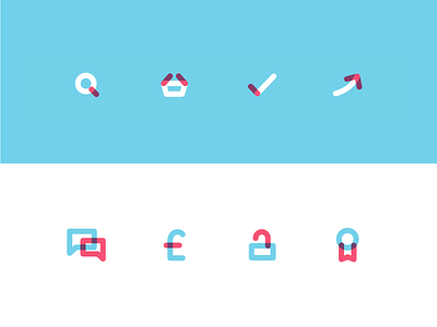 Overlapping colour icons