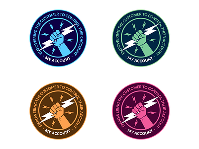 MyAccount squad logos - different colour stickers