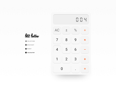 DailyUi 004 - calculator calculator dailyui figma neumorphic ui challenge