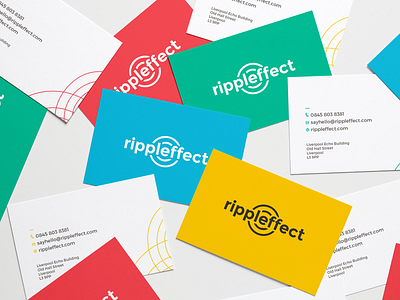 Rippleffect logo design and branding branding business cards digital agency brand logo logo design