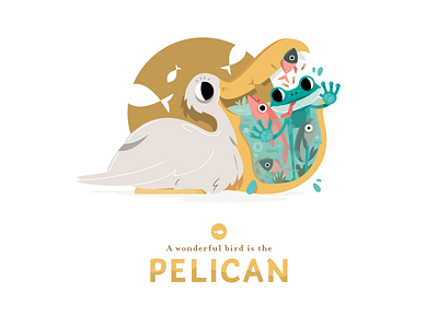 A wonderful bird is the Pelican animal design illustration illustrator pelican poem vector