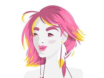 Sunshine character design female pink sun kissed sunshine wip