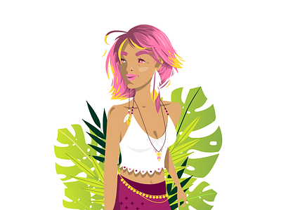 Sunshine WIP 2 character female tropical