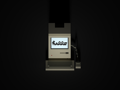 Macintosh 128K apple isometric macintosh pixel pixelart voxel wallpaper