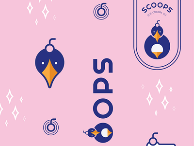 Scoops Logo Study branding ice cream ice cream brand logodesign