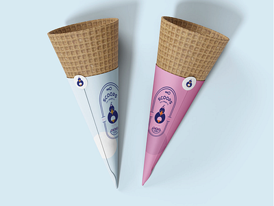Scoops Ice Cream Co. Cones branding branding design ice cream brand ice cream cone identity design