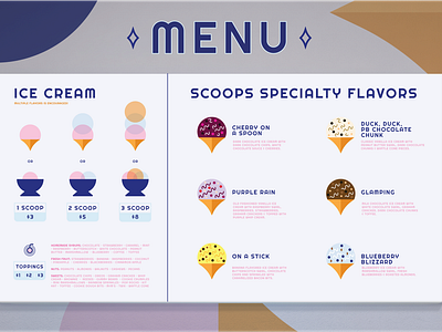 Scoops Ice Cream Co. Menu by Danielle on Dribbble