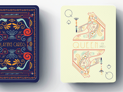 Typographic Playing Cards art deco card design deck of cards design illustraion playful playingcards product design quirky quirky characters typographic art typography
