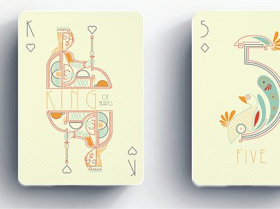 Typographic Playing Cards card design deck of cards design digital illustration play cards playing card design vector