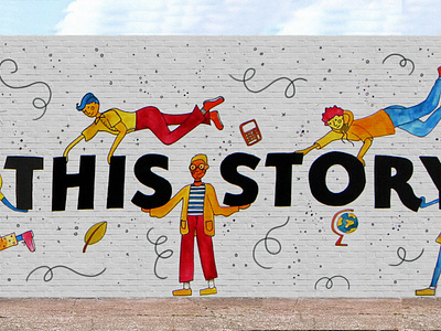 You Are Apart of this Story Mural Wall Mockup