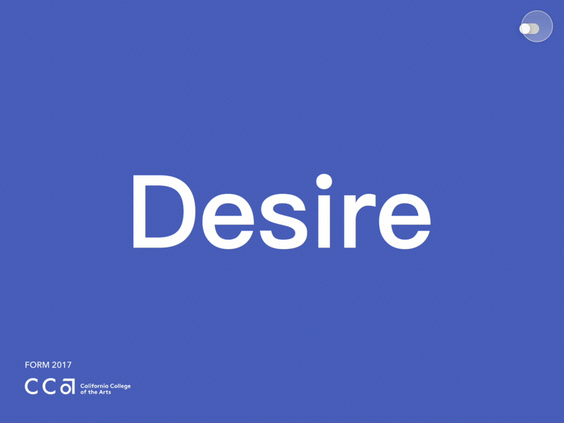 Desire_Word experiments animated poster
