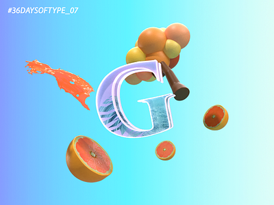 G for 36 Days of Type 36daysoftype 36daysoftype 07 36daysoftype g 3d art 3d type adobedimension adobephotoshop daily challange daily inspiration design digital foodandtype lettering type type challenge type daily typedesign typography