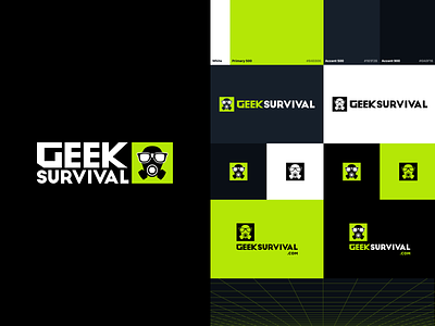 Geek Survival black brutal brutalism future graphic green livery logo logo design logos mark modern sharp