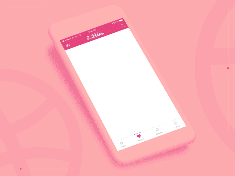 Dribbble iOS App Redesign