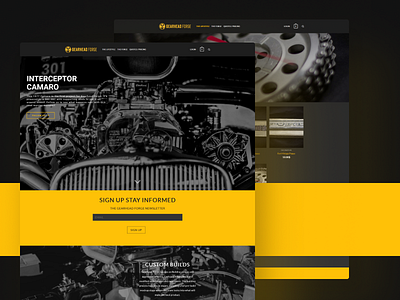 Gearhead Forge - Web black car e com hot roboto rod shop website yellow