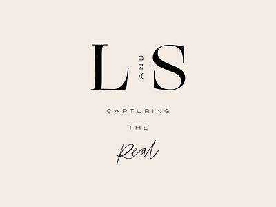 L + S Photography Brand black and white branding edgy formal minimal modern photographer script serif wedding