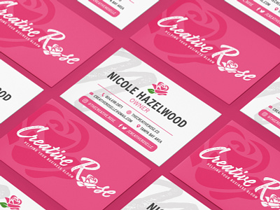 Creative Rose Brand Identity & Deliverables brand identity designer brandidentitydesign branding branding design businesscard businesscarddesign elegant feminine floral logo logodesign pink rose