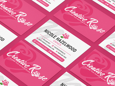 Creative Rose Brand Identity & Deliverables brand identity designer brandidentitydesign branding branding design businesscard businesscarddesign elegant feminine floral logo logodesign pink rose