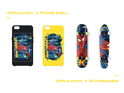 Show illustration phone skateboards