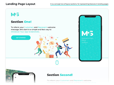 Hero Benner Section Landing Page with Features Section