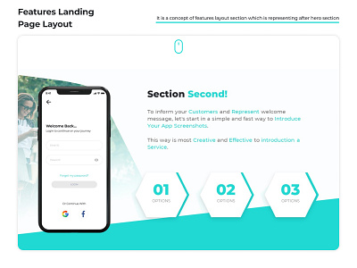 Features Landing Page Layout figmadesign fish landing page landing page design landing page ui landingpage webdesign website