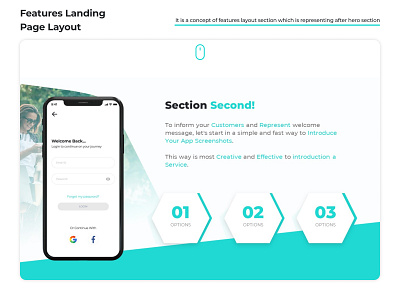 Features Landing Page Layout