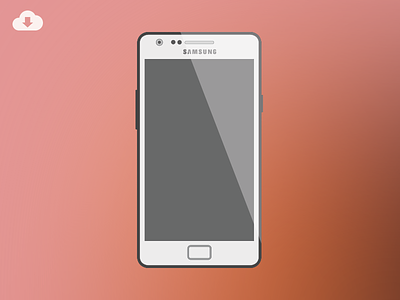 Freebie - Samsung Galaxy S II Mockup ai android flat freebie galaxy mockup photoshop psd samsung