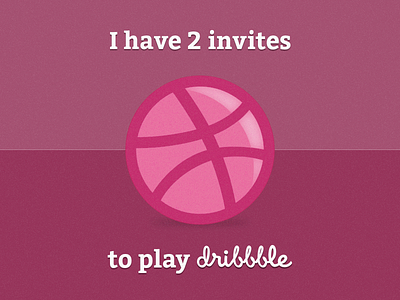2 Dribbble Invite ball dribbble invite noise photoshop pink player