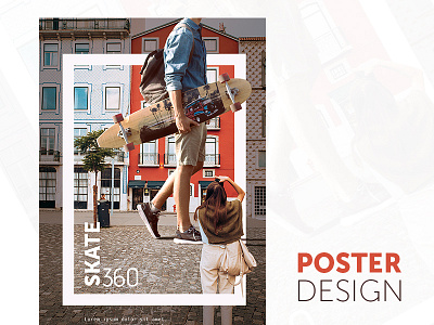 Skate 360 Dribbble Shot card compositing photoshop poster poster art poster challenge travel