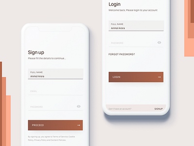 Login and Signup android app design app app design branding clean design flat ios login screen mobile ui redesign sign up ui design ux