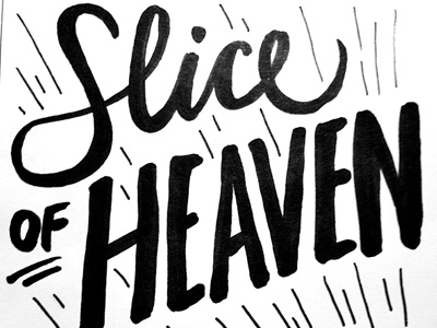 "Slice of Heaven" heaven lettering pizza slice vaughn fender vaughnfender