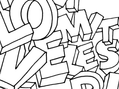 Letters (sketch) design is love poster letters vaughn fender