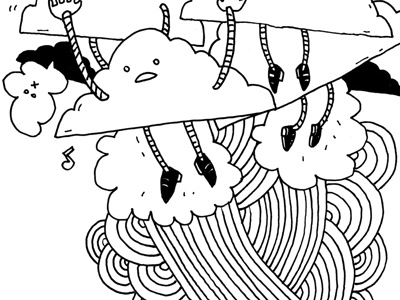 Cloud Party - Doodlers Anonymous Coloring book clouds doodlers anonymous coloring book vaughn fender