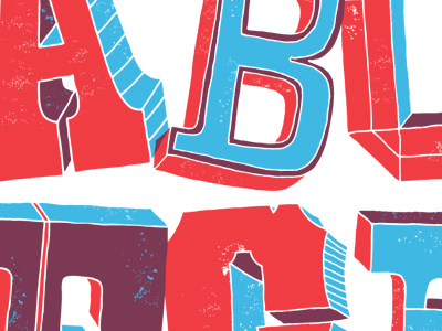 Alphabet Poster alphabet poster hand drawn screen print type vaughn fender