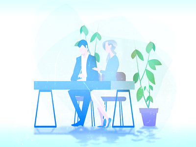 The blue meeting illustration illustrator vector illustration
