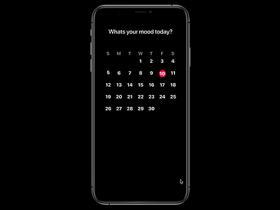 Moody Calendar app brand design canada dark ui design emoji flat interaction design ios app design minimal toronto toronto branding ui ux