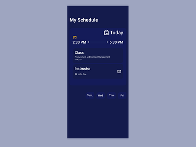 Redesigned of my college's schedule App. app design flat minimal ui ux