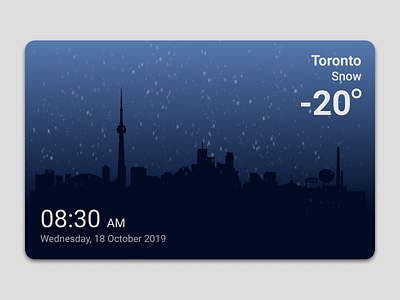 Weather App Landing Page app canada design landingpage minimal snow toronto ui ui design ux uxdesign weather weather app weather forecast webdesign winter