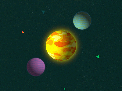Creatopy Solar System abstract animated gif animation planet space