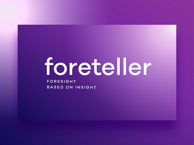 Foreteller Brand brand branding design identity logo minimal purple typography
