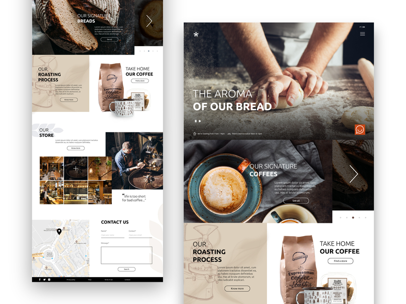 Coffe Shop UI by foreteller on Dribbble