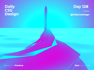 Day 128 - Daily CSS Design css gradient lighthouse lowpoly sun web webgl website