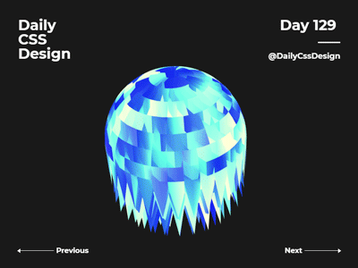 Day 129 - Daily CSS Design css gradient jellyfish lowpoly web webgl website