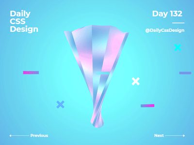 Day 132 - Daily CSS Design css gradient lowpoly threejs trophy web webgl