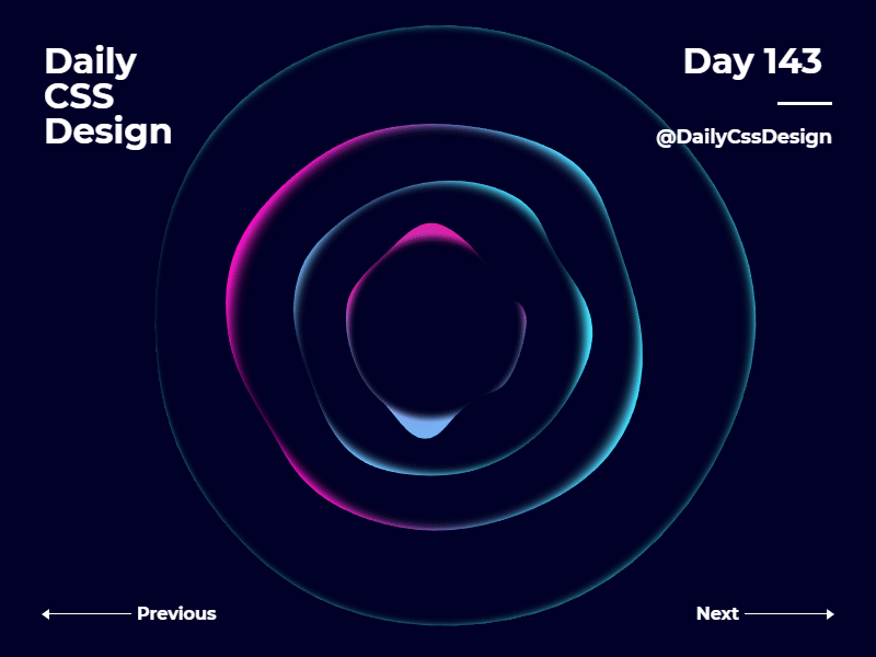 Day 143 - Daily CSS Design css flower gradient interactive web webgl wobble